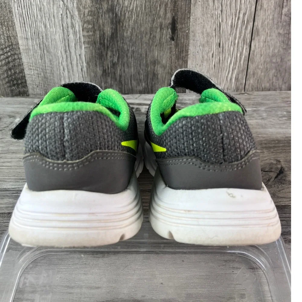 Nike Downshifter 6 Toddler Shoes Black Volt Green 684981-005 Size 10C